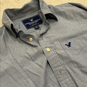 American Eagle Casual Blue Button-Down